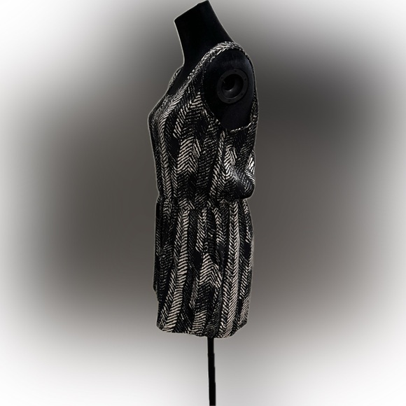 Black and White Romper // Mint Green // Size S // Bohemian Pattern - Picture 3 of 11